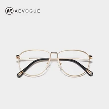 Женские очки AEVOGUE, цветов, украшенные очки пилота по рецепту, металлическая прозрачная оправа для близорукости, унисекс, AE0726