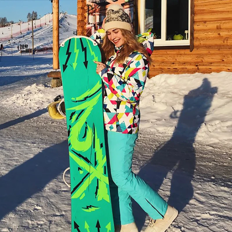 Winter Ski Suit Women New 2018 High Quality Ski Jacket + Pants Snow Warm Waterproof Windproof Skiing Snowboarding Suits Brands Winter Ski Suit Women New 2018 High Quality Ski Jacket + Pants Snow Warm Waterproof Windproof Skiing Snowboarding Suits Brands