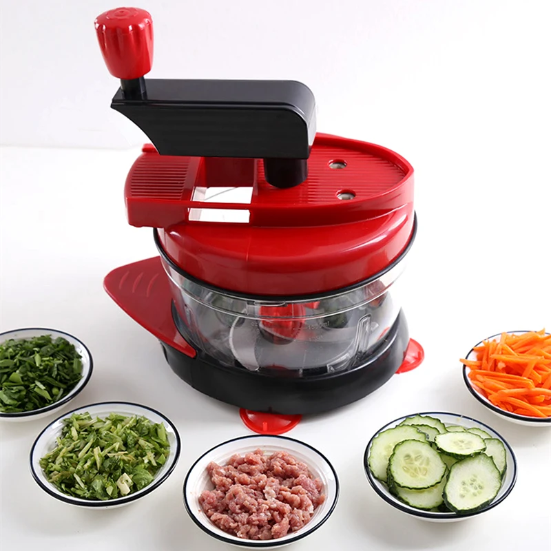 Multi-function Manual Vegetable Cutter Mandoline Slicer Meat Grinder Crusher Fruit Potato Carrot Chopper Kitchen Accessories