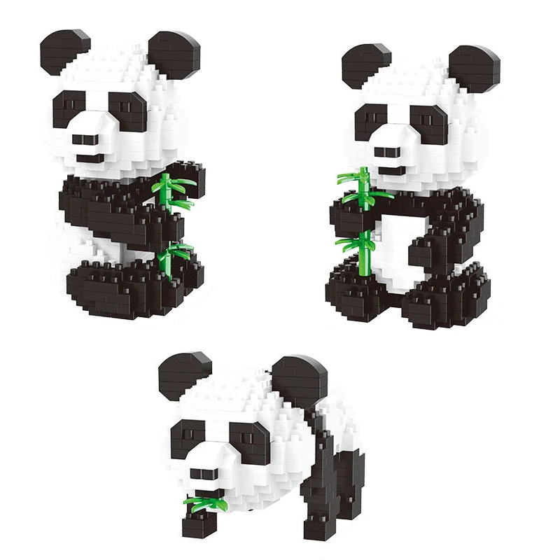 Balody Cartoon Panda Animal 3-in-1 Bamboo 3D Model DIY Diamond building blocks educational assembly cartoon bricks 18087