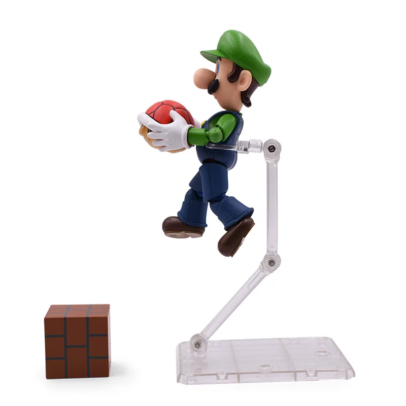 

Anime SHF SHFiguarts Super Mario Bros Luigi PVC Action Figure Doll Collectible Model Baby Toy Christmas Gift For Kids