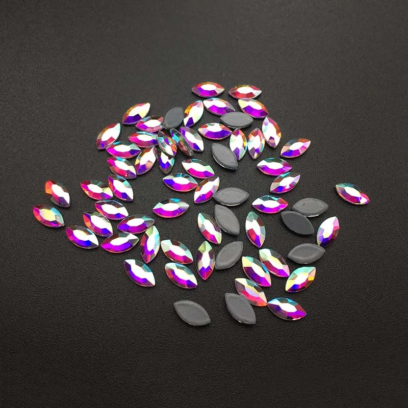 

New DIY Hot Drilling Color Horse Eye Modeling Clothing Accessories Decorative Flat stitching Rhinestone Crystal Nail Decoration