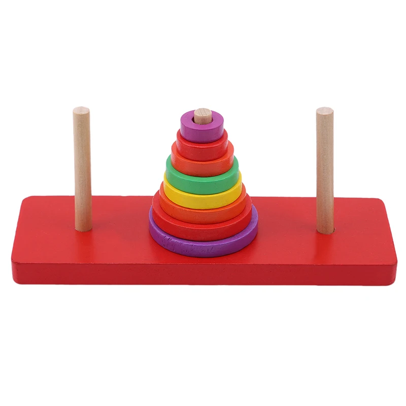 

Hanoi Tower Learning Education Block Toys Classic Math Toy Children Development Intelligence Wooden Block Toys For Children