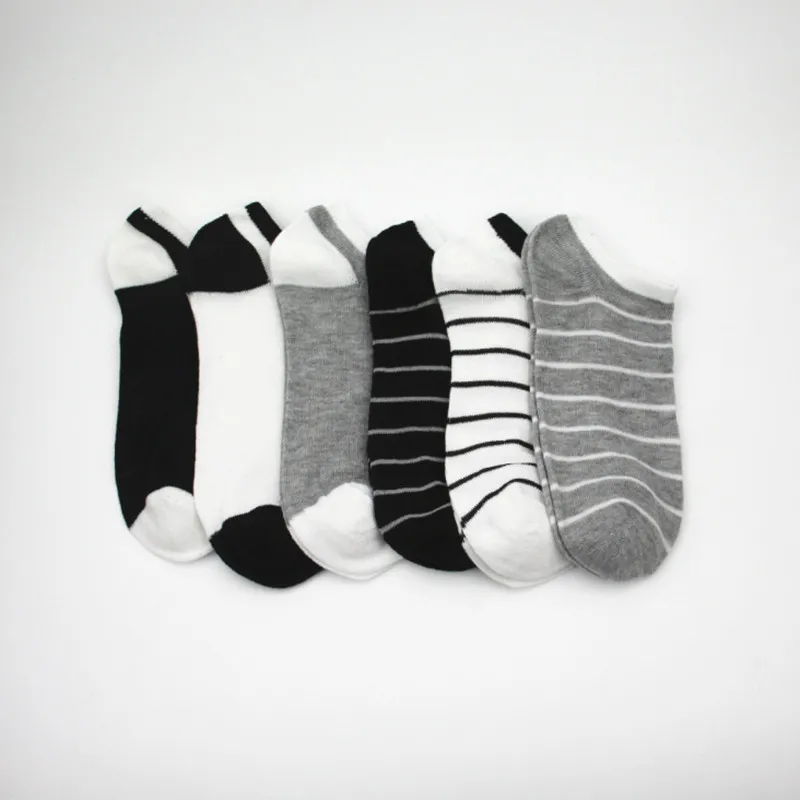 

6pairs/lot Cotton Men's Socks Short Stripe Socks Ankle Invisible Socks Male Soft Breathable Casual Sport Socks Men Women
