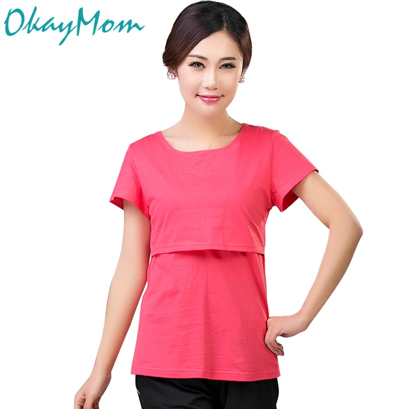 2017 Summer Breast Feeding Tops Tees Maternity Nursing Clothes Pregnant Women Breastfeeding T-shirt Maxi Premama Wear Clothing