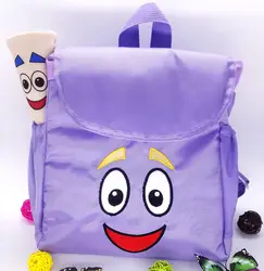 Dora Explorer мягкий плюшевый рюкзак спасательная сумка с картой, фиолетовый Pre-игрушки для детского сада фиолетовый назад в школу подарки