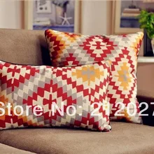 Envío Gratis 2015 nuevo I Vintage clásico patrón almohada Lino algodón cojín decorativo para sofá almohada