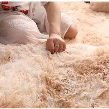 

Hot Simple Nordic Carpet Long Plush Soft Carpet Rug for Bedroom Living Room MDD88