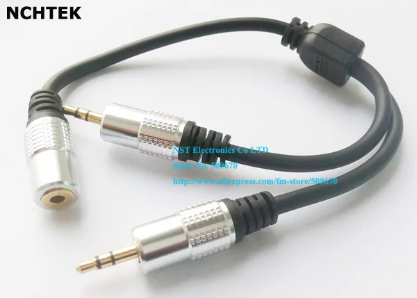 

NCHTEK 1/8" 3.5MM Female to Dual 3.5MM Male Input TRS Stereo Audio Adapter Splitter Cable About 30CM/Free shipping/10PCS