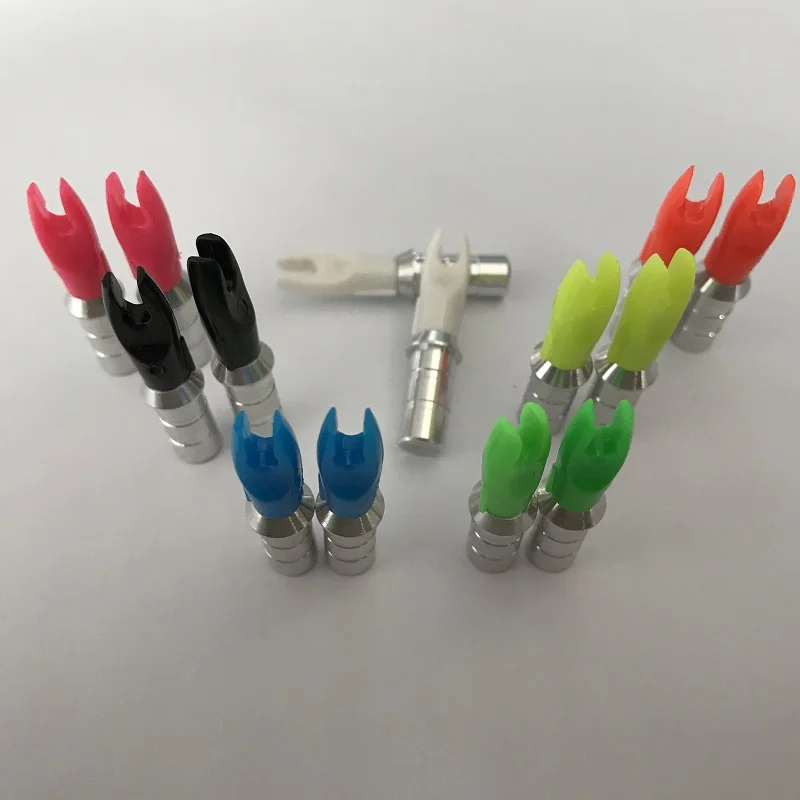 12 шт. в упаковке ID4.2mm Alu шпильки + Пластик Nocks Алюминий углерод стрелка вал блочный