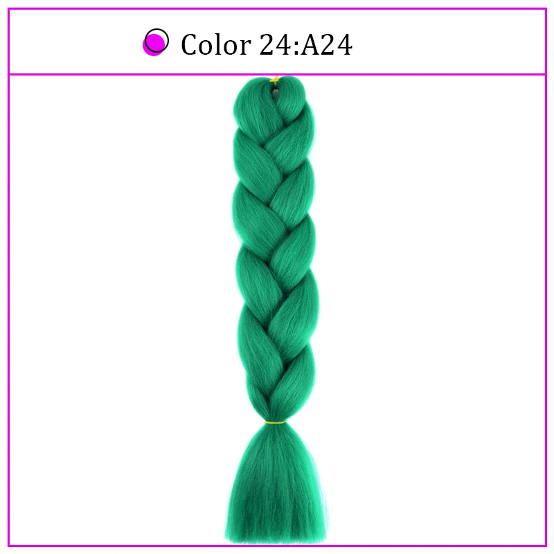 Yiyaobess 24 дюйма синтетические плетеные волосы 100 г/упак. волосы кроше для наращивания красный фиолетовый розовый серый синий черный jumbo оплетка - Цвет: M#Фиолетовый
