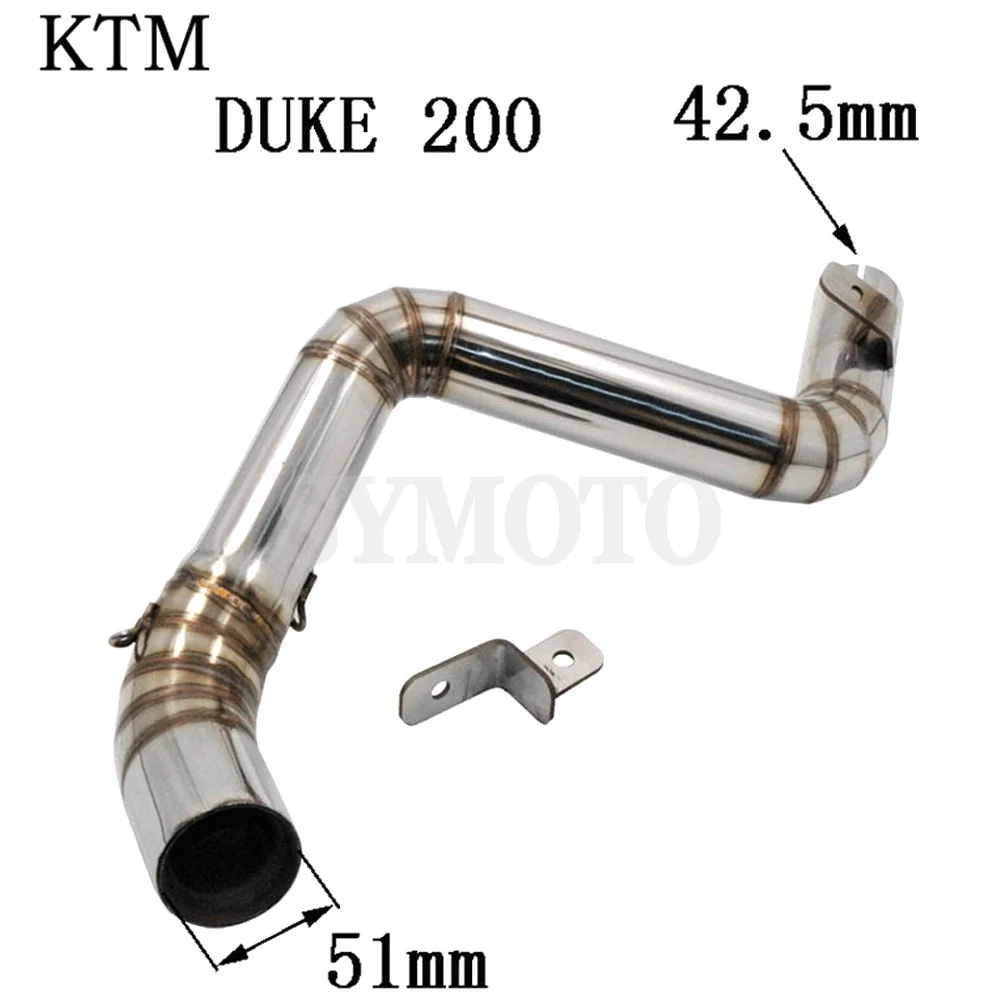 Для KTM DUKE 125 2011 2014 2015 200 2012 2016 RC 390 2013 без шнуровки выхлопная труба для