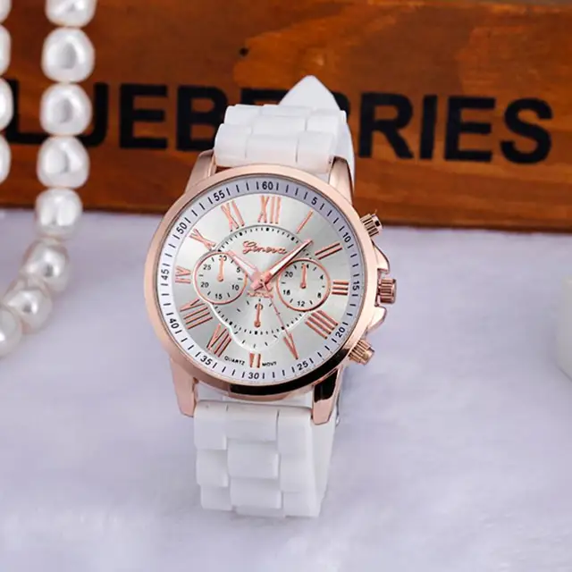 Susenstone Gold Crystal Geneva Watches Woman Top Brand Luxury silicone wristwatc Susenstone Gold Crystal Geneva Watches Woman Top Brand Luxury silicone wristwatc
