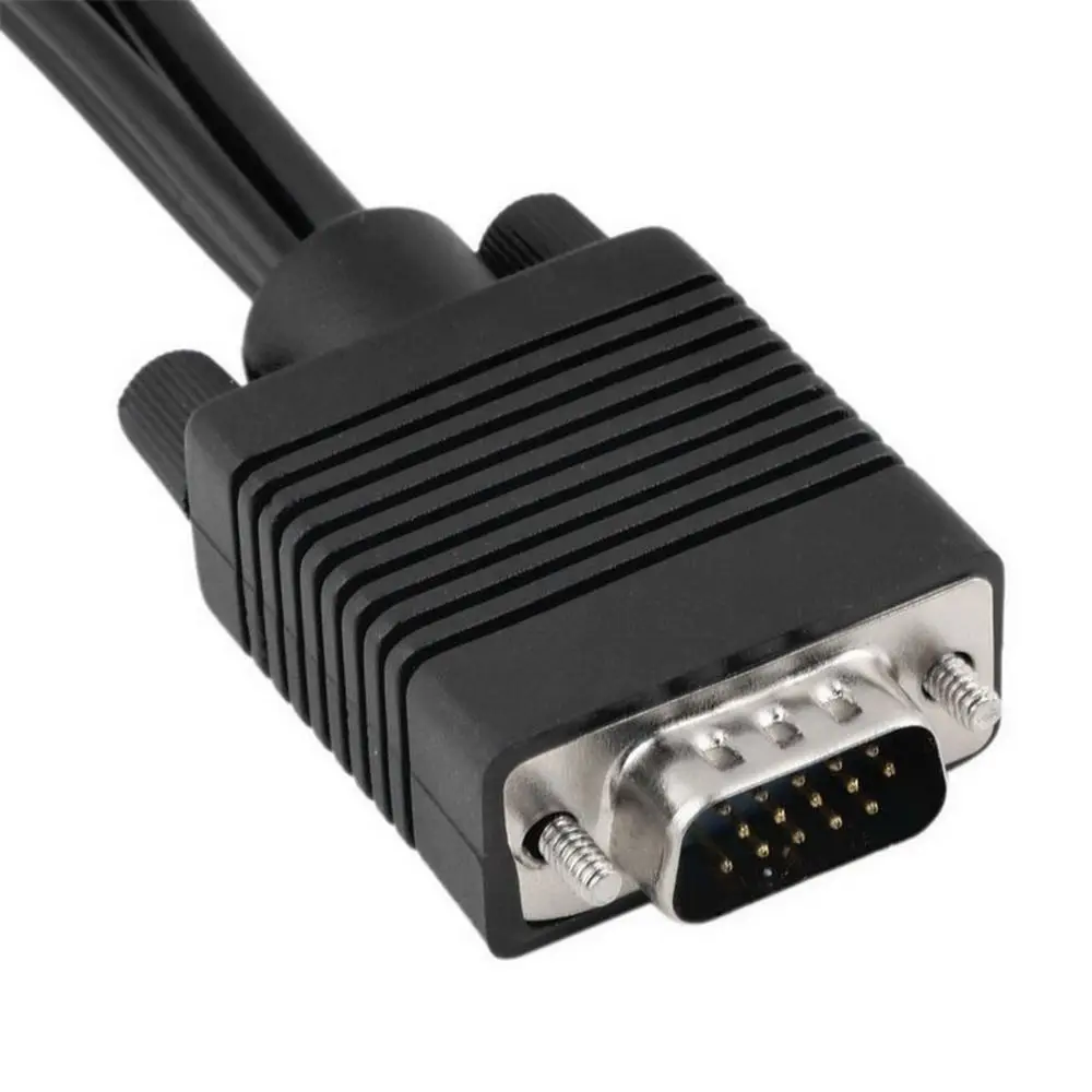 1 шт. VGA Video TV Out S AV и 3 RCA Женский конвертер кабель адаптер Черный Прочный горячая