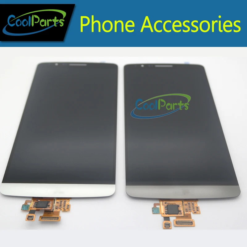 High quality Black / White and Gold Color LCD Display and Touch Screen Digitizer For LG G3 D850 D855 W 1PC/Lot 5pcs lot official original new a quality screen for 6s lcd display black white
