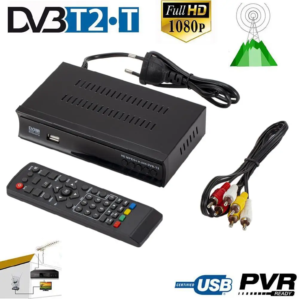 

EastVita DVB-T2 TV Tuner Terrestrial Receiver DVB S/S2 Digital Satellite Receiver Support H.265 AC3 Dobly