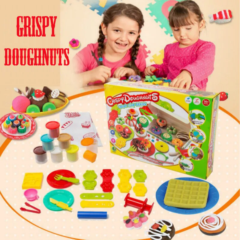 

DIY Magic Clay Plastic Play Dough Tools Set Toy Educational Plasticine Mold Modeling Clay Kit Educational Slime Toy For Childre