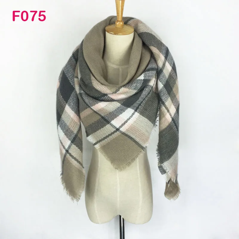 Очень красивая негабаритная квадратная шаль дизайн зимнее Клетчатое одеяло шарф платье - Цвет: as photo