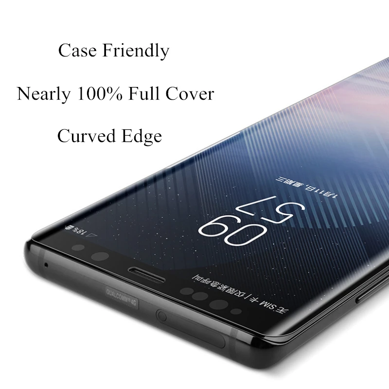 Полное покрытие закаленное стекло полный клей Защита экрана для Samsung Galaxy S10 Plus S8 S9