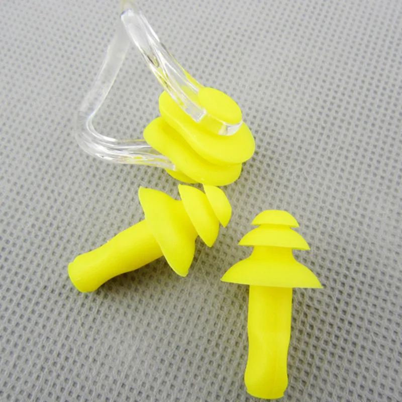 SBART 10X Swimming Nose/Ear Clips Adult Soft Silicone Mushroom Shape Swimming Nose/Ear Clips with Boxes Water Sports Accessories