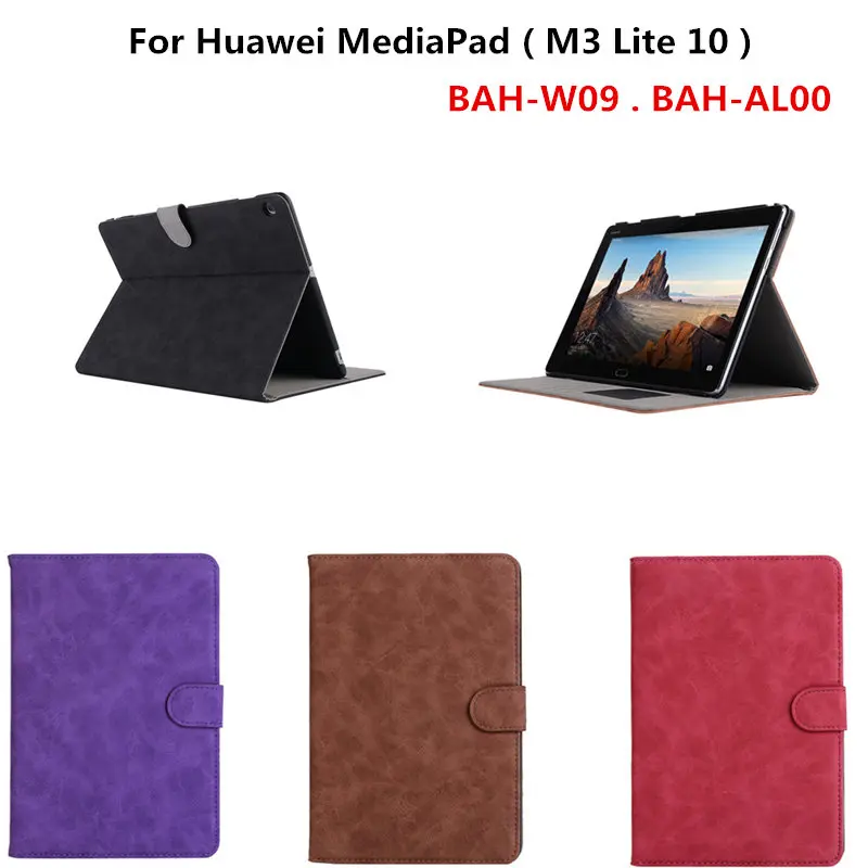 

PU Leather Case for Huawei MediaPad M3 Lite 10.0 10.1 inch Flip Wallet Satnd Cover for M3 Lite 10 BAH-W09 BAH-AL00 Tablet