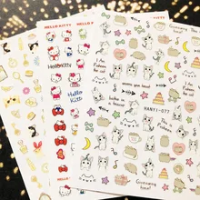 Hanyi серии Сакура цветок CA-537 кошки стикеры 3D на ногти nail Art Наклейка шаблон diy Инструменты для ногтей украшения