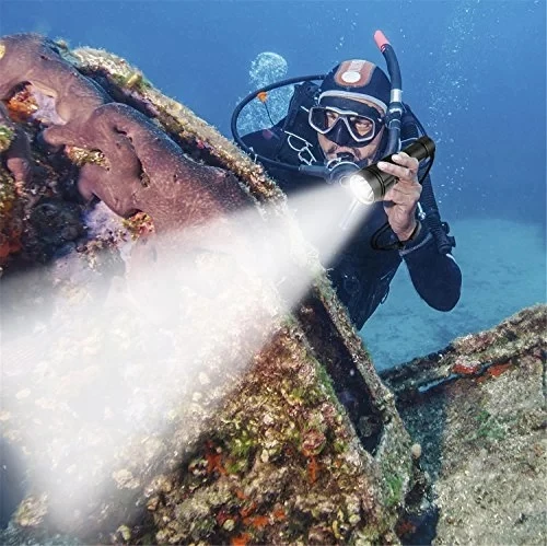 Dive Scub фонарик XML T6 L2 Дайвинг светодиодный фонарь 200 м подводный водонепроницаемый профессиональный дайвинг на 2*18650 батареи