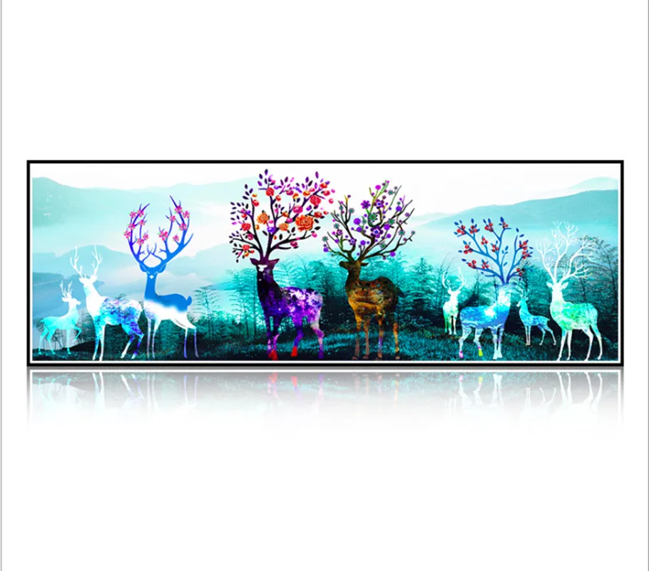 

Buck and Deo Diamond Painting DIY Full Diamond Embroidery Home Decro Birthday Present Christmas Gift Stag Deer Lobby