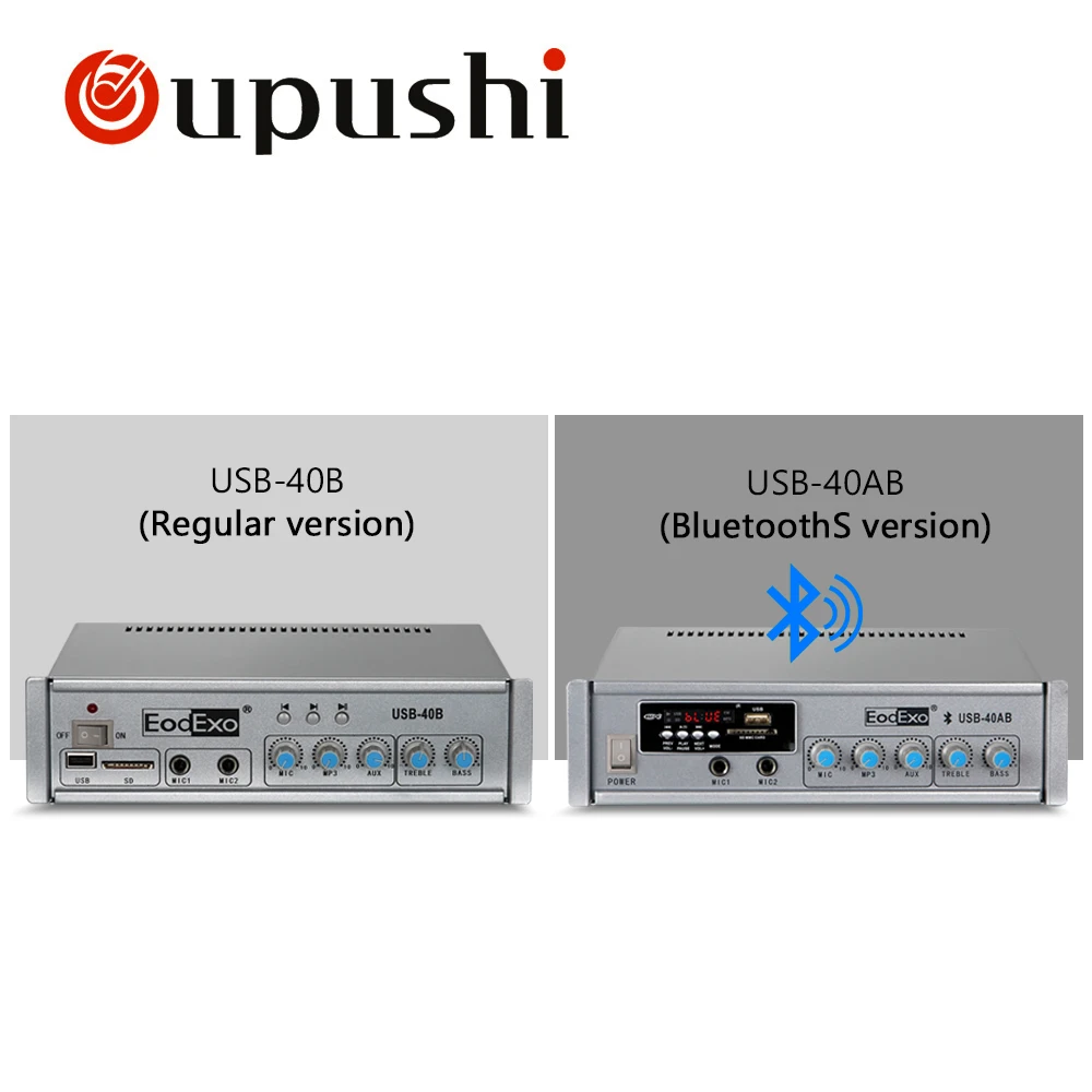 Oupushi Mini Bluetooth Mischverstärker 40 Watt Zuhause Sound Audio PA Sd-karte, USB Amp Mit Deckenlautsprecher, wand Lautsprecher Oupushi Mini Bluetooth Mischverstärker 40 Watt Zuhause Sound Audio PA Sd-karte, USB Amp Mit Deckenlautsprecher, wand Lautsprecher