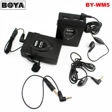 BOYA BY-WM5 Wireless Lavalier Lapel Microphone System for Canon Nikon Sony DSLR Camera Camcorders
