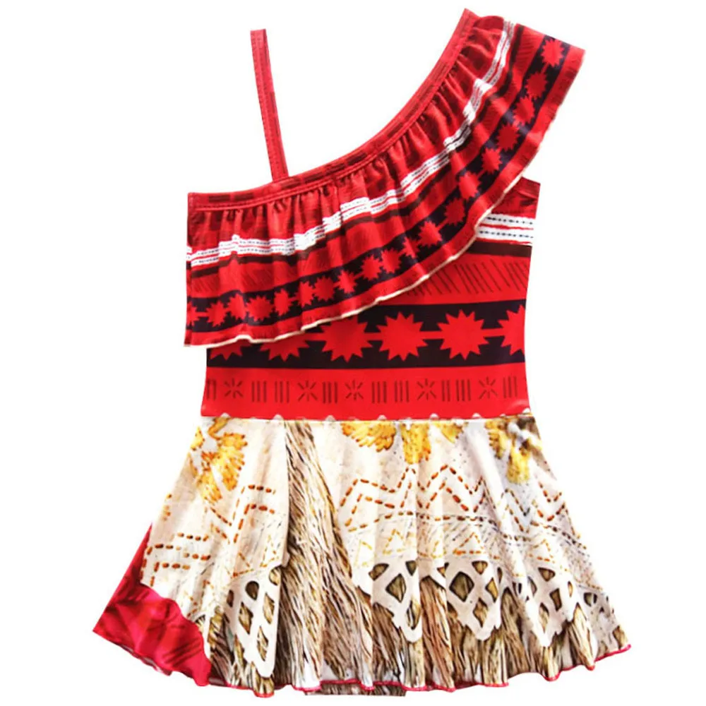 Children Swimwear for Girls Polyester One Piece Swimsuit Bathing Suit Bikini Cartoon Print Bodysuit Beach Toddler Romper K530 | Детская