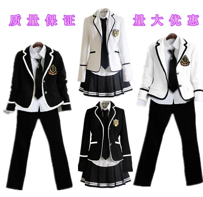

College Wind Korean long-sleeved uniforms JK uniforms for male and female middle school students Spring class service suite