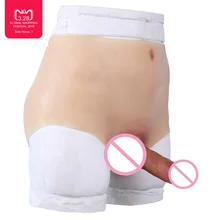EYUNG 14cm Adult Game Sex Toys soft Realistic Silicone Strap on Dildos Panties For Gay Flexible Anal Fake Penis for male cock