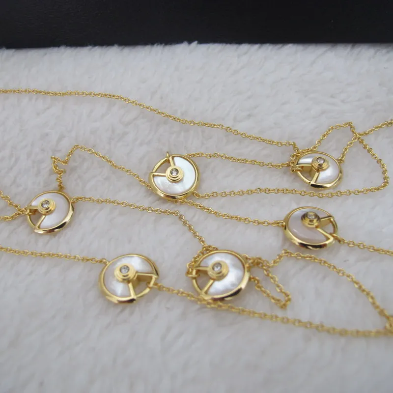 

Colored natural stone jewelry gold-color long chain necklaces for women