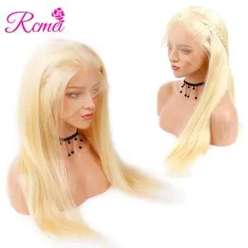 

Rcmei Blonde Wig Brazilian 613 Blonde Full Lace Wig Straight Hair 130% Full Lace Human Hair Wigs With Baby Hair Natural Hairline