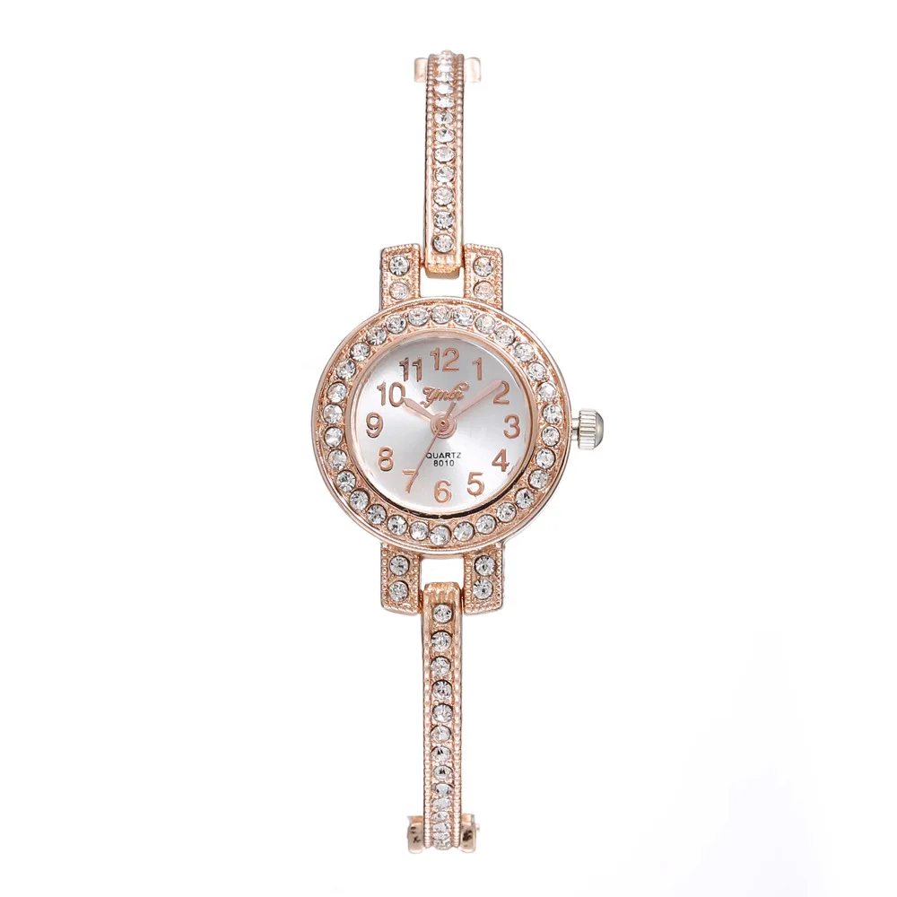 

New Women Luxury Fashion Ladies Bracelet Watch Full Diamond Fine Strap Alloy Quartz Watch