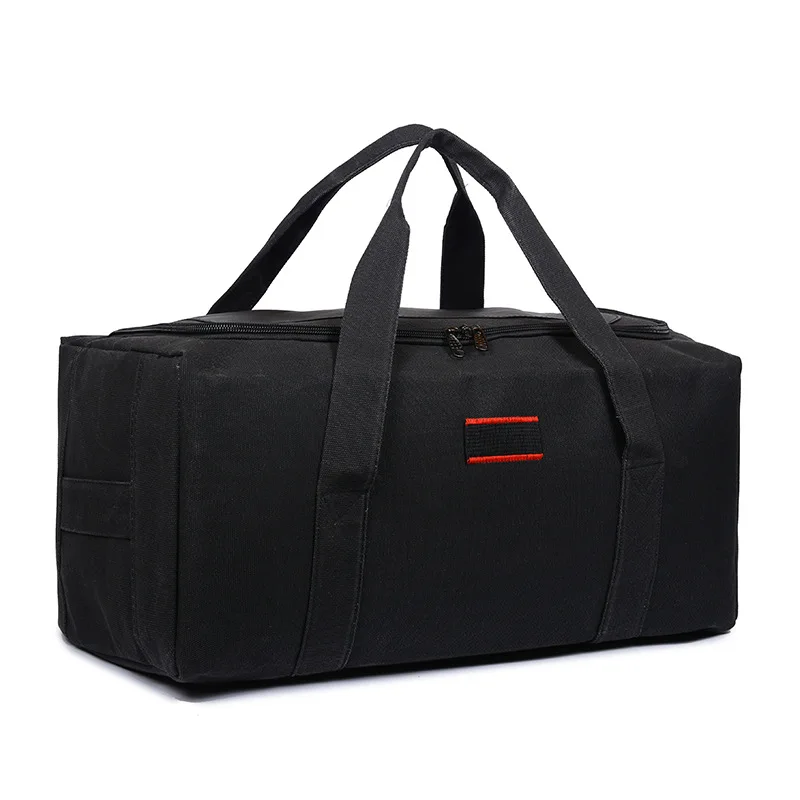 Холщовые мужские дорожные сумки, сумки для багажа, мужская спортивная сумка, большая сумка для путешествий на выходные, вместительная сумка на ночь - Цвет: Black