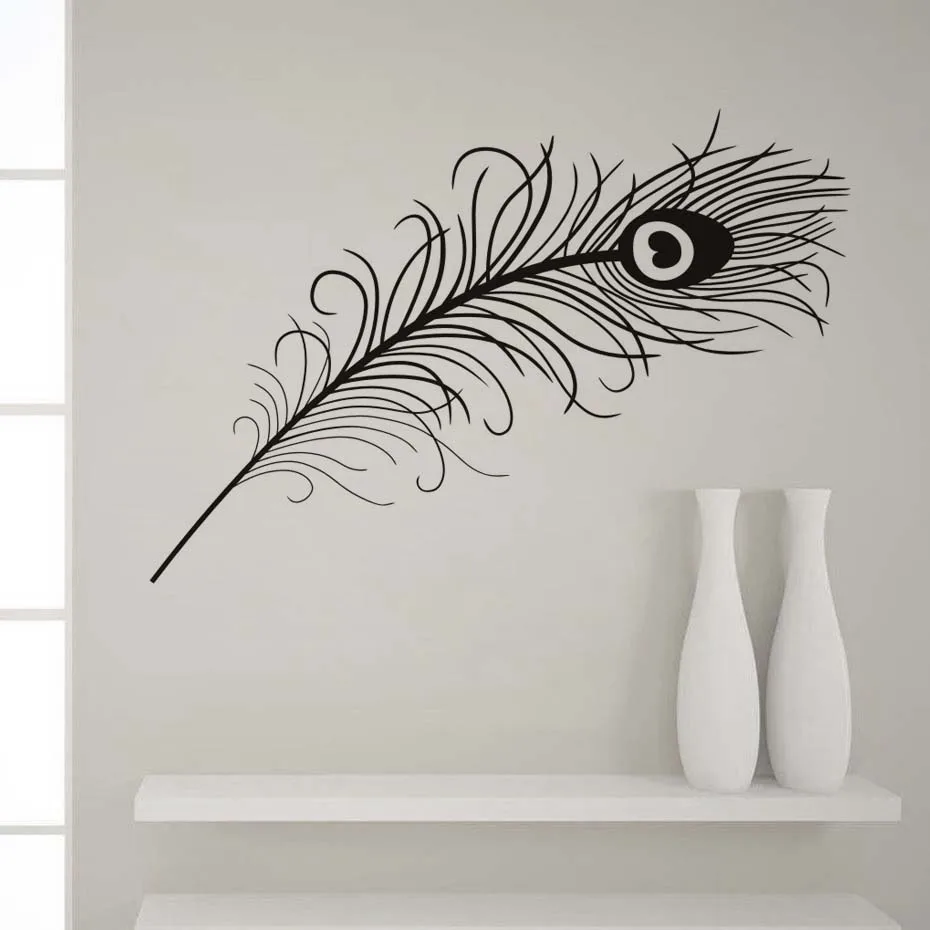 Animals Peacock On Branch Feathers Wall Stickers 3d Vivid Wall Decals Home Decor