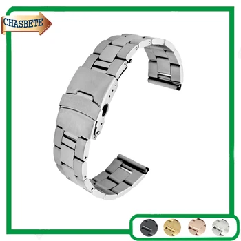 

Stainless Steel Watch Band for Asus ZenWatch 1 2 Men WI500Q WI501Q 22mm Metal Strap Belt Wrist Loop Bracelet Rose Gold Black