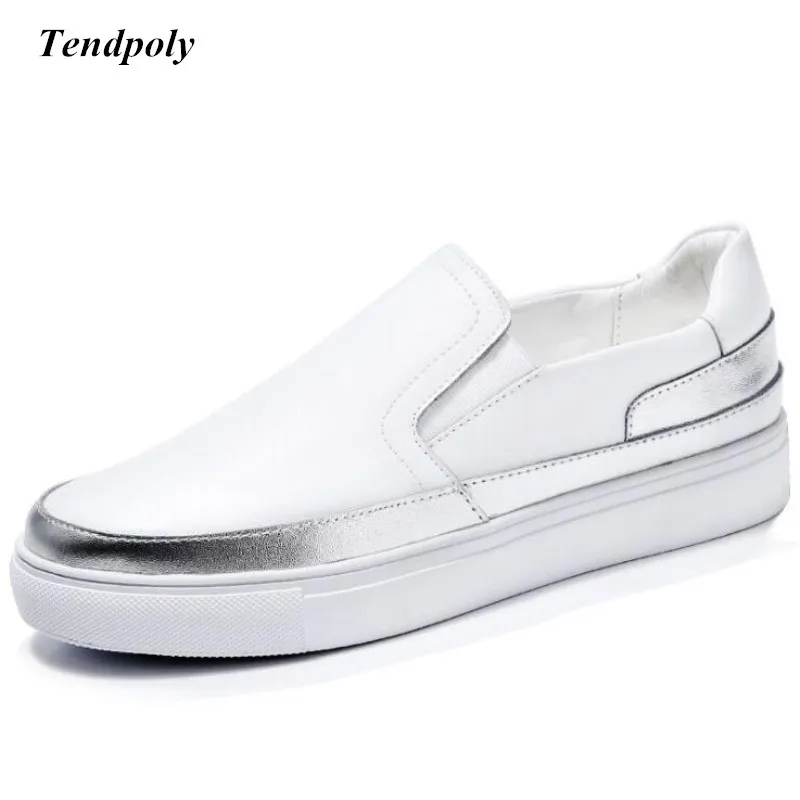 

Spring autumn new platform casual Women shoes a pedal lazy leather Korean version of the white shoes hot joker Women's shoes