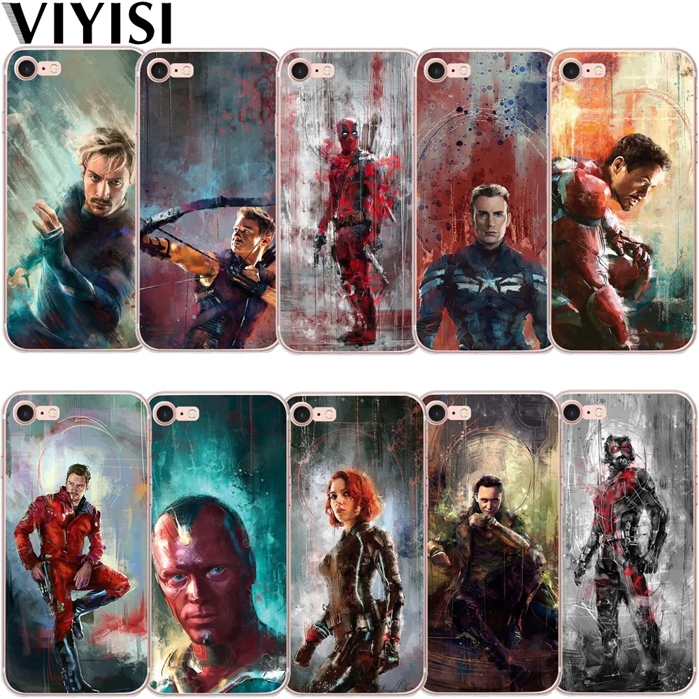 

VIYISI Phone case For Apple iPhone 7 IPhone X 5 5S SE 6 6S 8 Plus Marvel AntMan Coque Soft Silicone TPU Back Cover Shell Capinha