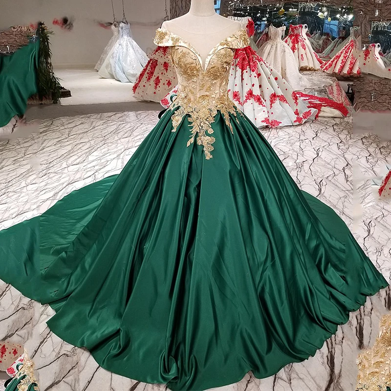 

Do Dower 2019 New Luxury Satin Vintage O Neck Wedding Dress Princess Flower Lace Up Custom Made Wedding Gown Robe De Mariee L