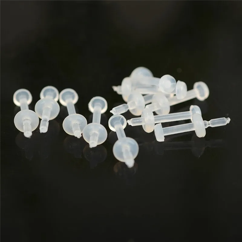 5 шт./лот прозрачные резиновые женские и мужские пирсинг пластиковые