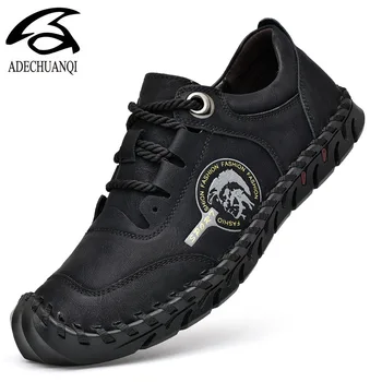 

Men's Leather Casual Shoes Moccasins Men Loafers Brand Spring New Fashion Sneakers Male Boat Shoes Suede Krasovki