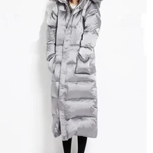 Лоскутное дизайнерское женское пуховое пальто куртка свободный стиль пуховое пальто зимнее пальто женское пальто