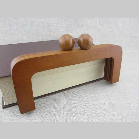 

2016 Fashion Wholesale Wooden Purse Frame Wood Bag Handle - Brown Color