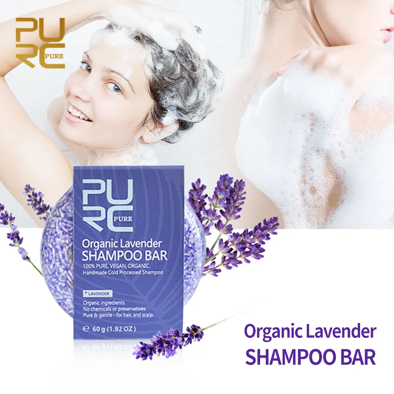 PURC Organic Lavender Shampoo Bar 100 PURE and Vegan handmade cold