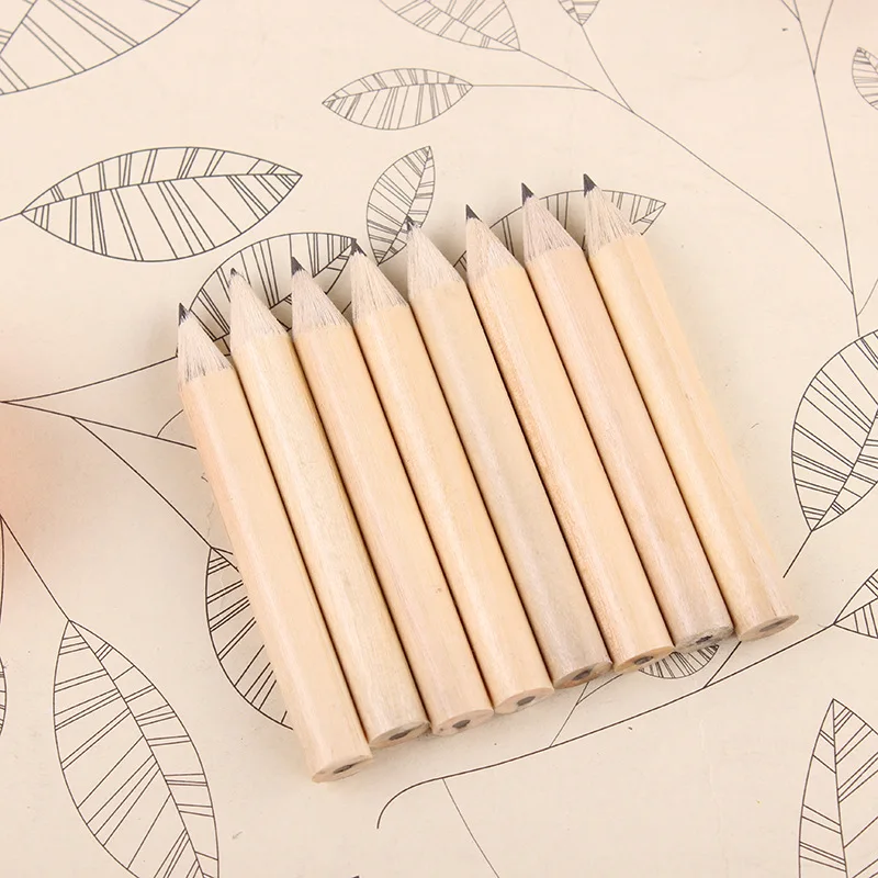 100pcs/lot Wood HB Pencil 6cm Eco friendly Mechanical Graphite