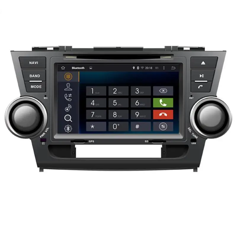 Clearance 8" Android Car DVD Player,BT GPS WIFI,Audio Radio Stereo,Car multimedia for Toyota Highlander 2008 2009 2010 2011 2012 2013 2014 4