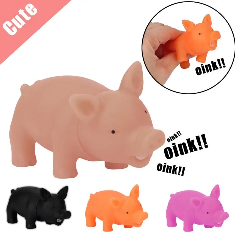 8CM Cute Shrilling Pig Squeaky Rubber Pig Toy Relax Toy Squeeze